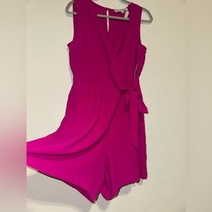 NWT Pink Faux Wrap Sleeveless Romper